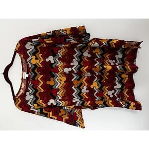 LuLaRoe Women's Tunic Top Size 2XL Multi-Color Zigzag and Mickey Mouse Pattern